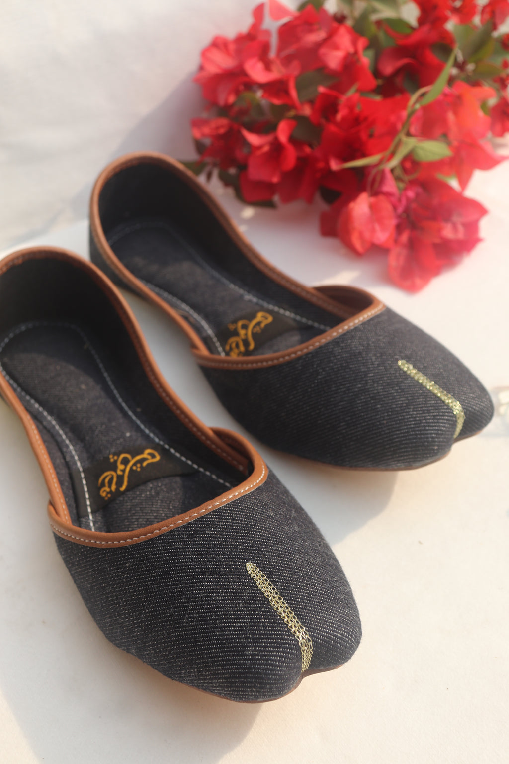 Handcrafted Denim Mojaris