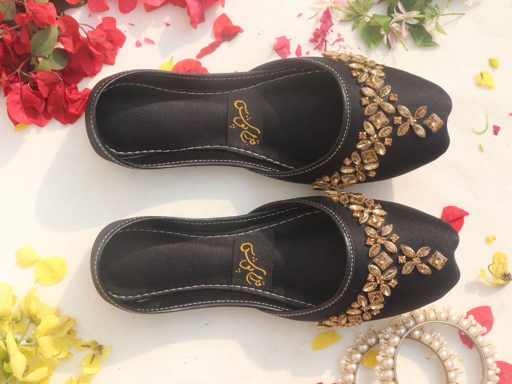 Black Stonework Mojaris Jutti