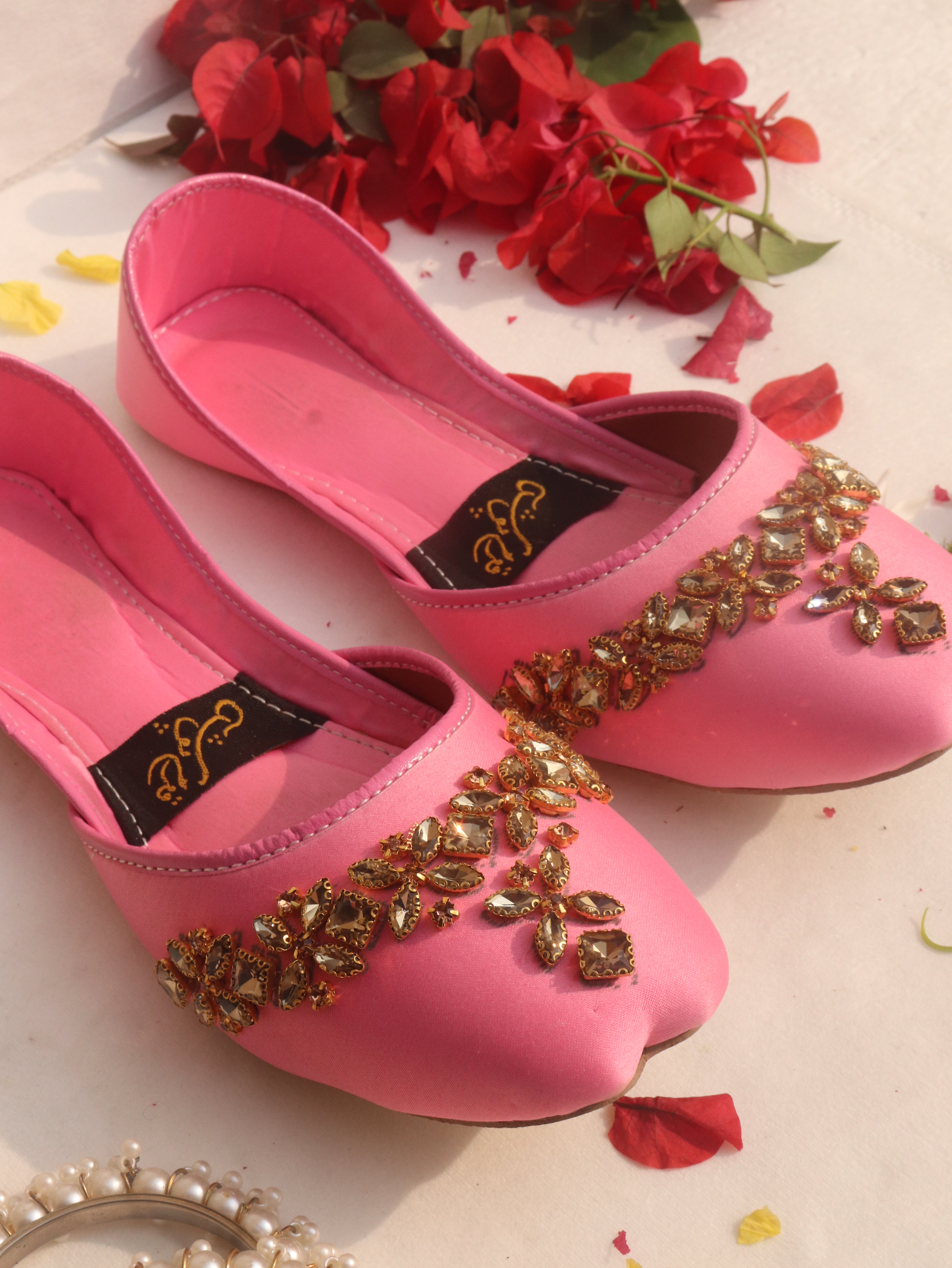 Pink Stonework Mojaris Jutti