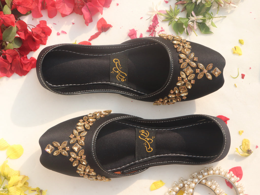 Black Stonework Mojaris Jutti