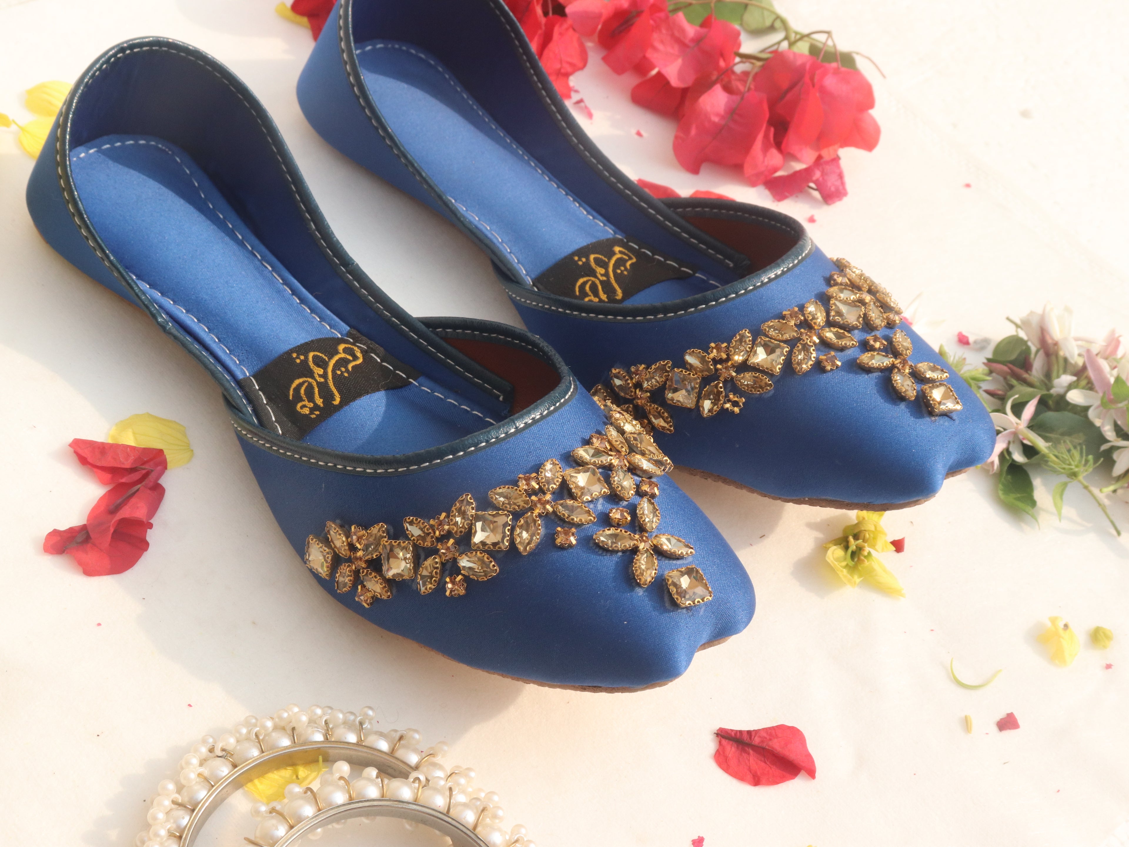 Blue Stonework Mojaris Jutti