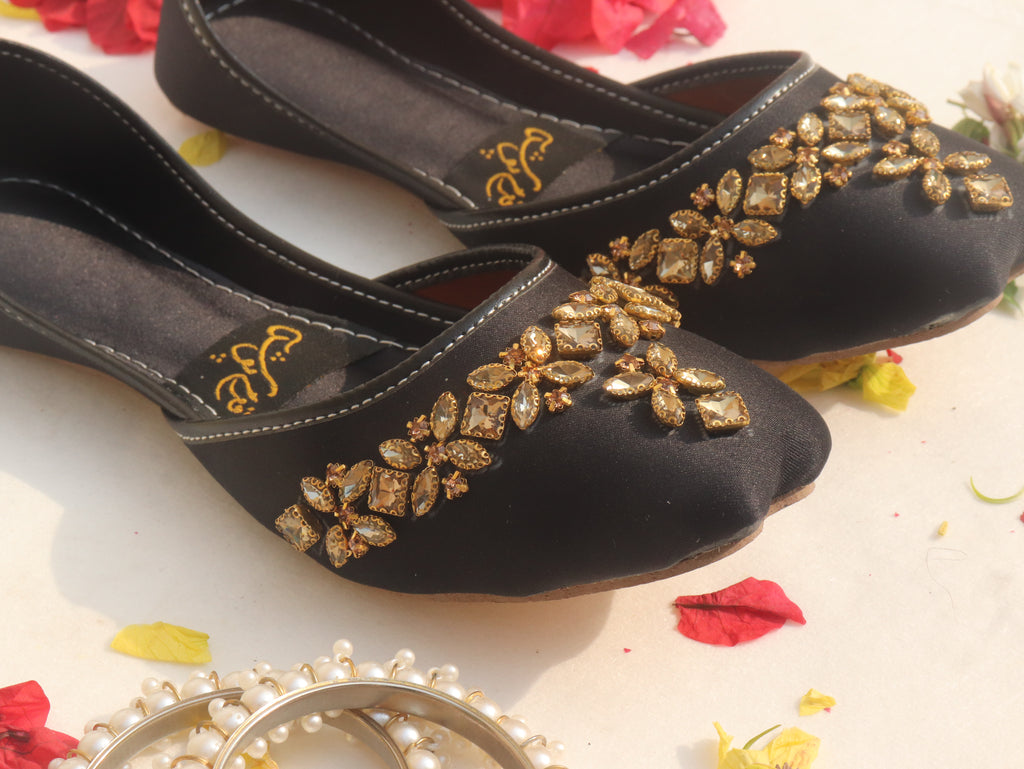 Black Stonework Mojaris Jutti