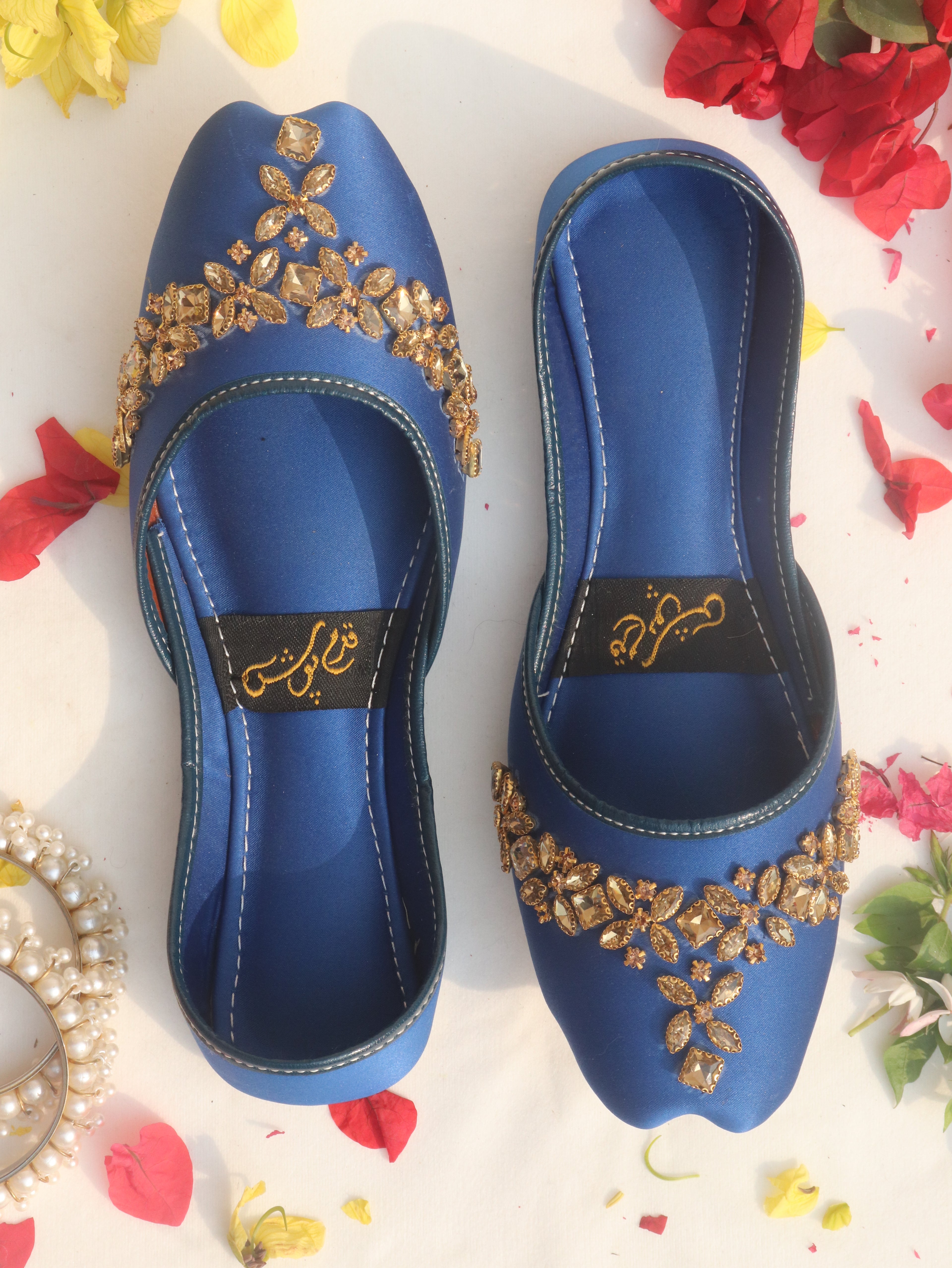 Blue Stonework Mojaris Jutti