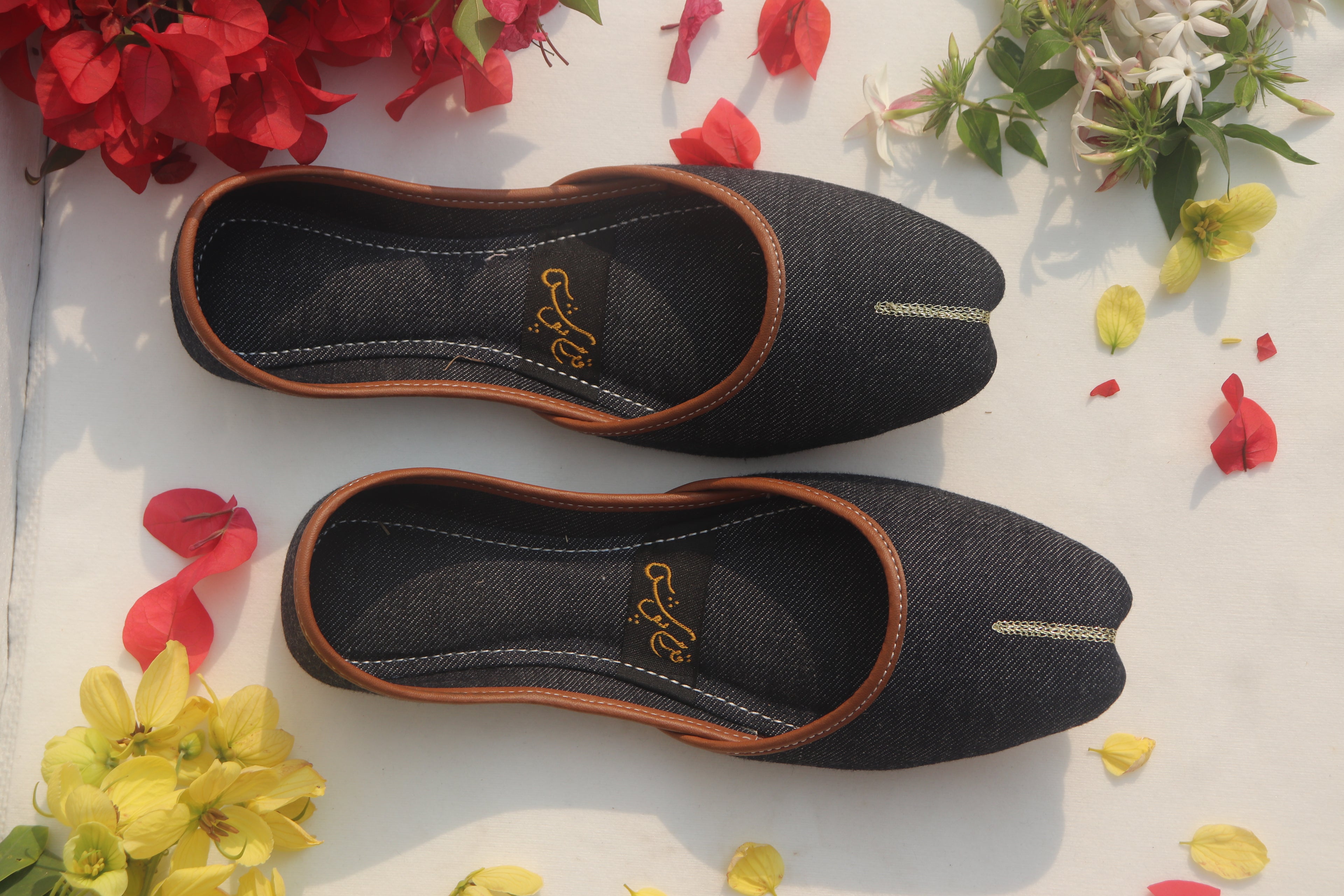 Handcrafted Denim Mojaris