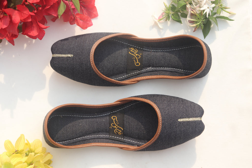 Handcrafted Denim Mojaris