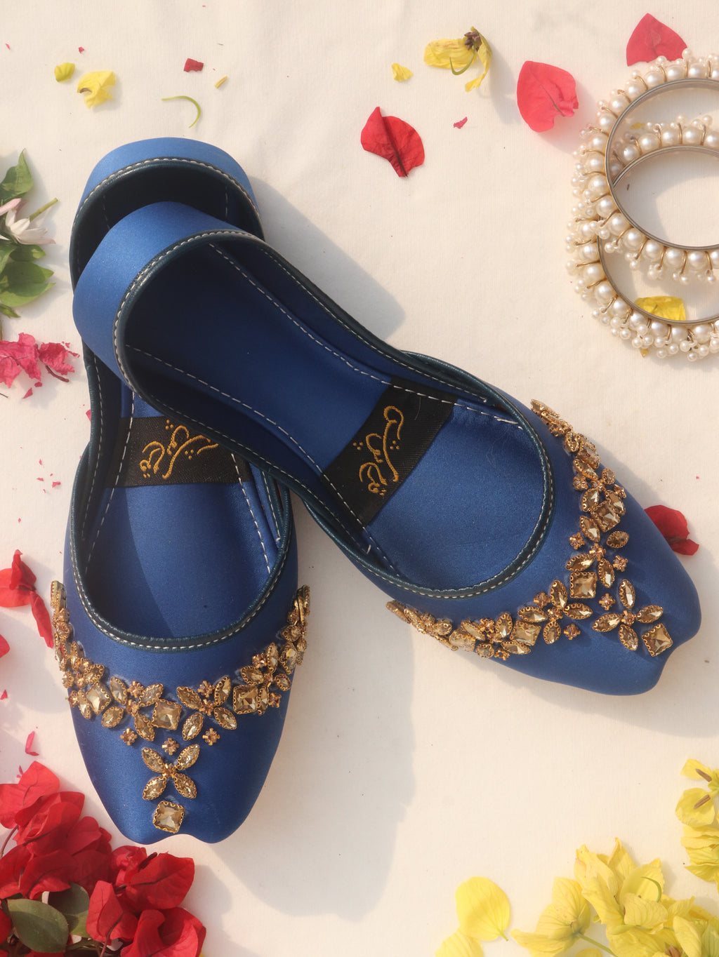 Blue Stonework Mojaris Jutti