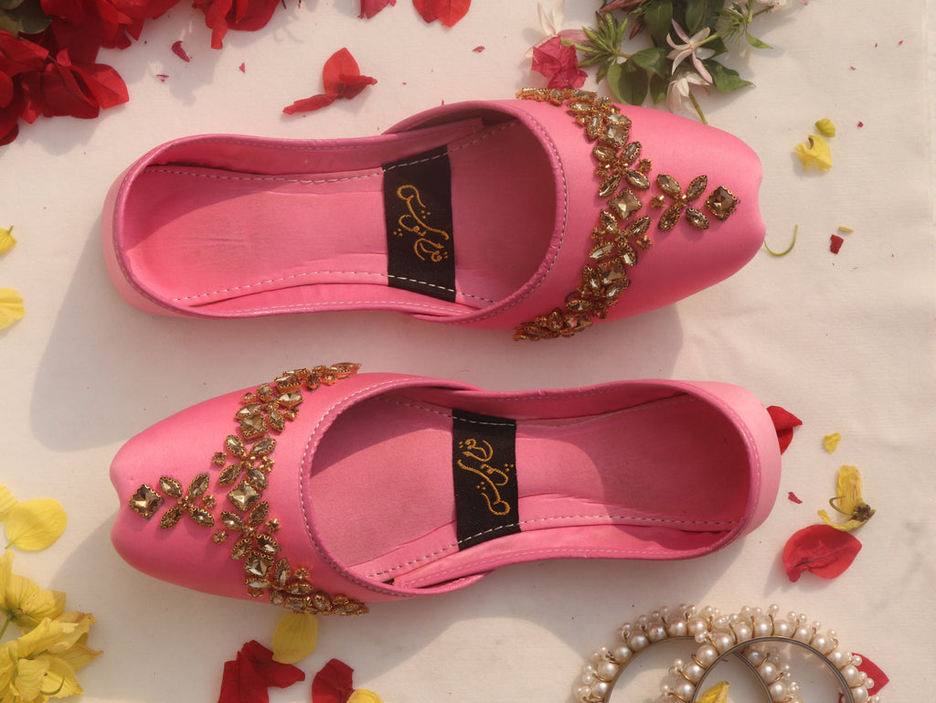 Pink Stonework Mojaris Jutti