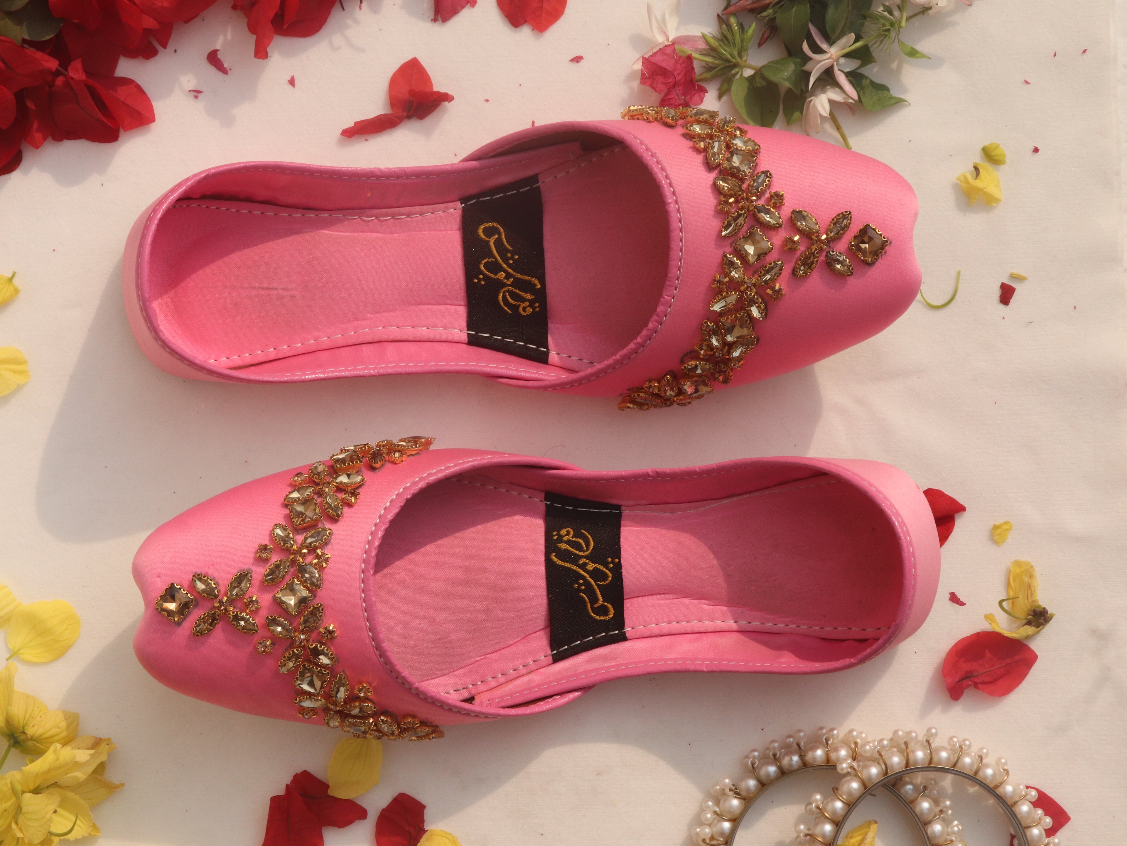 Pink Stonework Mojaris Jutti