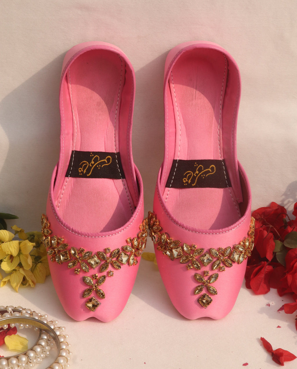 Pink Stonework Mojaris Jutti
