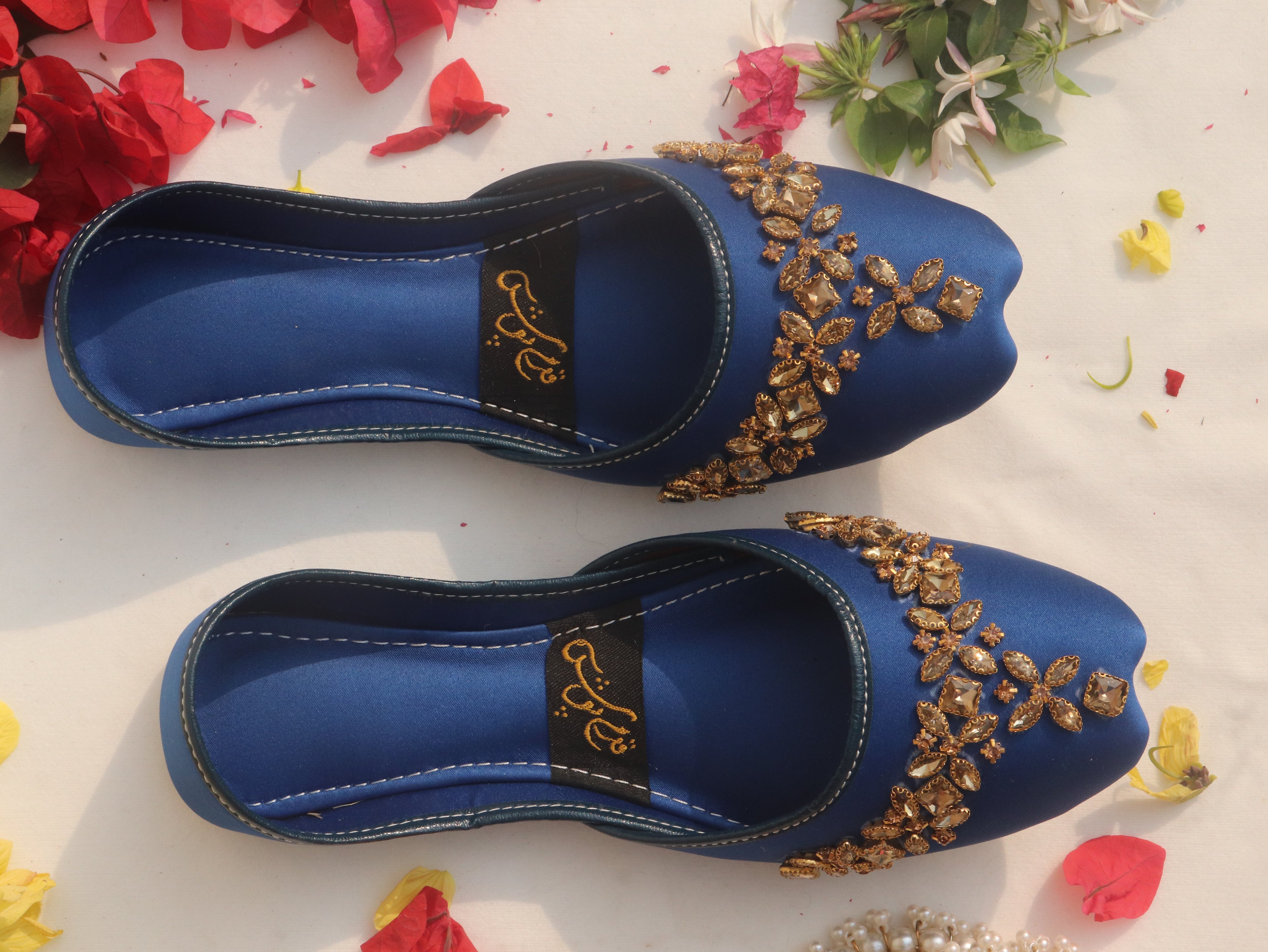 Blue Stonework Mojaris Jutti