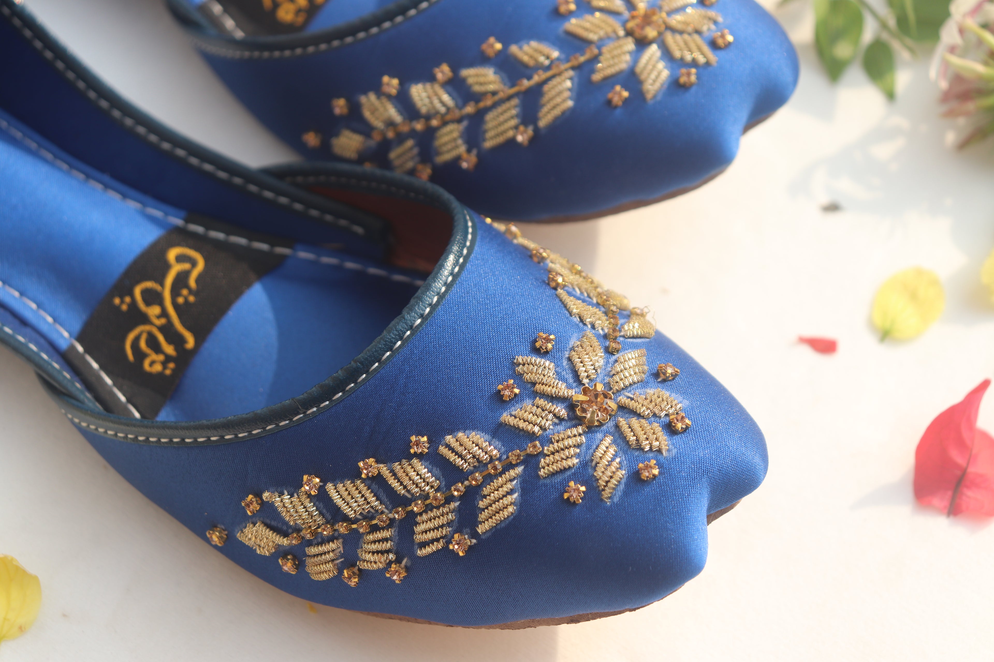 Blue Handcrafted Embroidered Mojaris