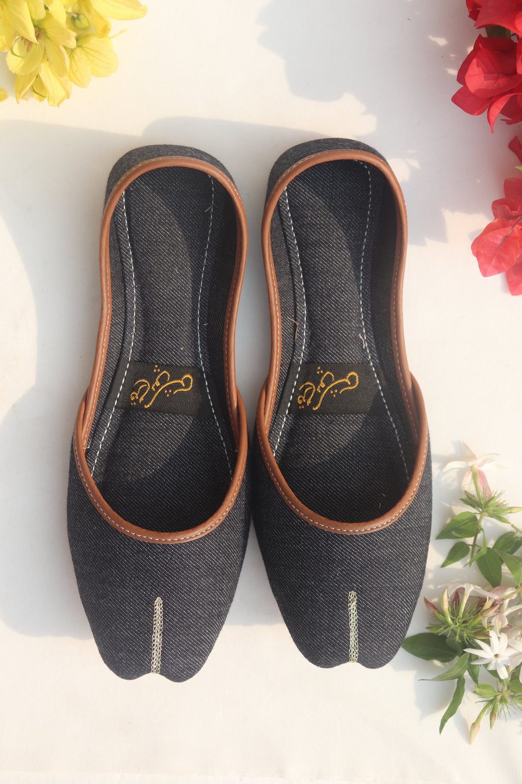 Handcrafted Denim Mojaris