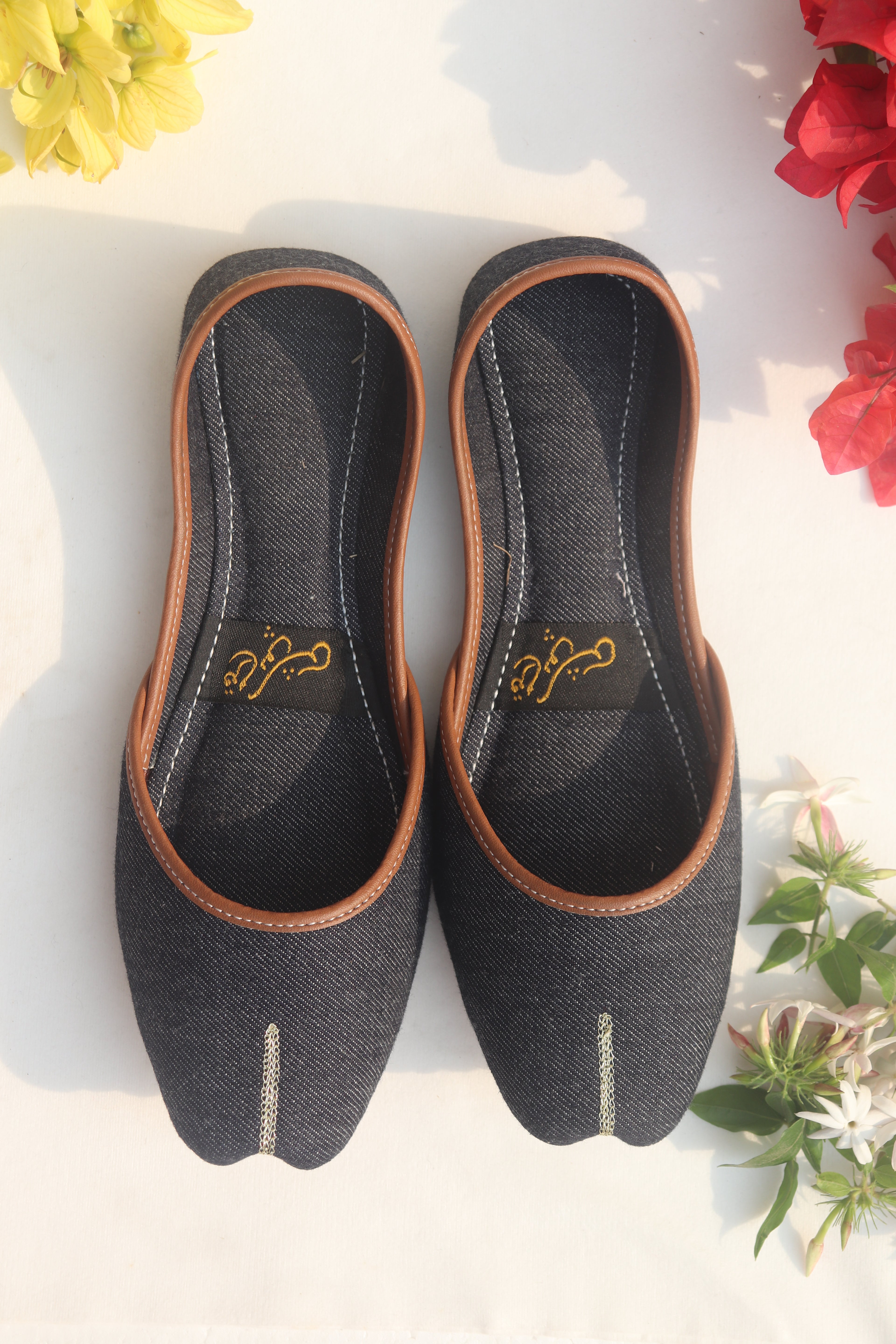 Handcrafted Denim Mojaris