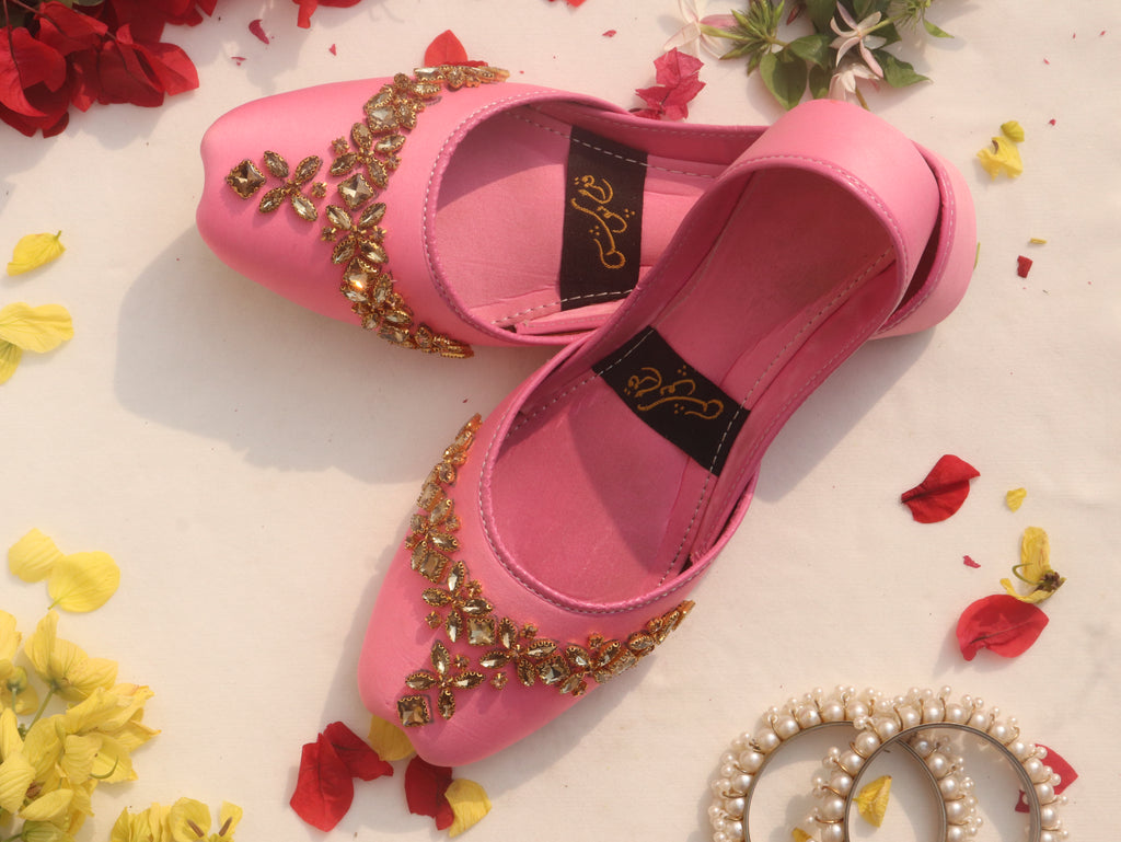 Pink Stonework Mojaris Jutti